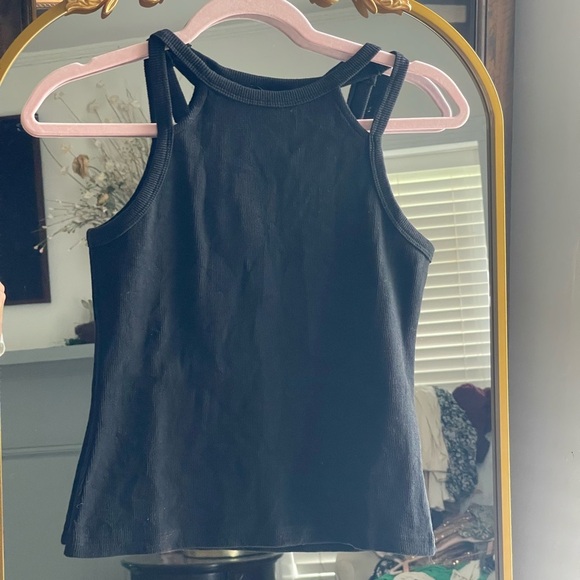 Dance & Marvel Tops - NWT Dance & Marvel Black Ribbed Strapy Tank Top Size M